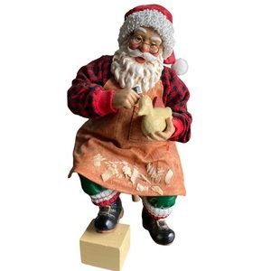 Department 56 Santa in Santa’s Workshop Figurine 10"  Carving a Duck